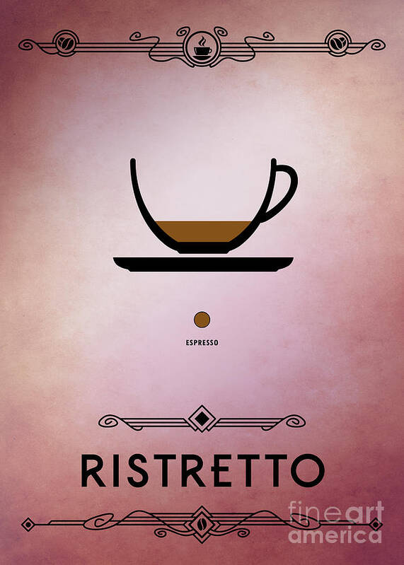 Coffee Poster featuring the digital art Ristretto by Bo Kev
