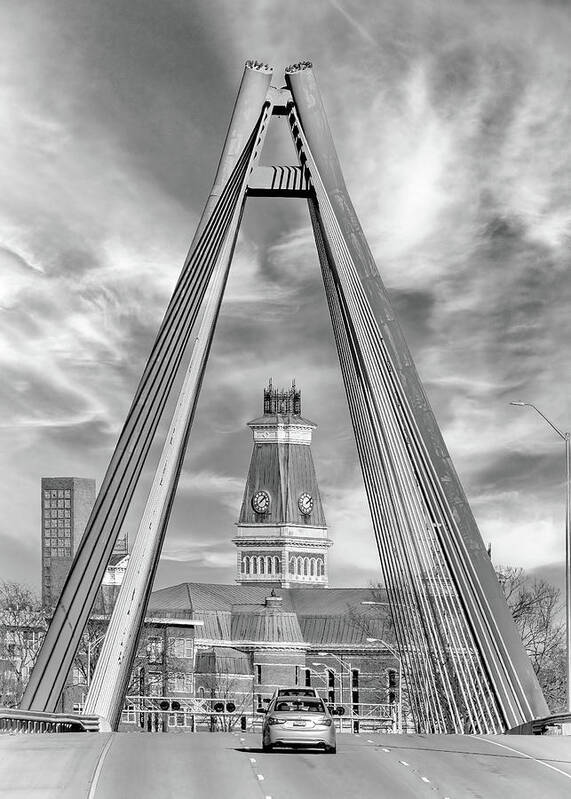 Columbus Poster featuring the photograph Robert N. Stewart Bridge - Columbus, IN by Susan Rissi Tregoning