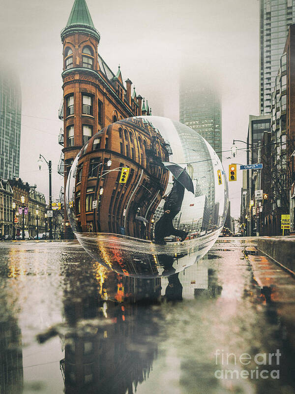 Abstract Poster featuring the digital art Rolling in Rain by Phil Perkins