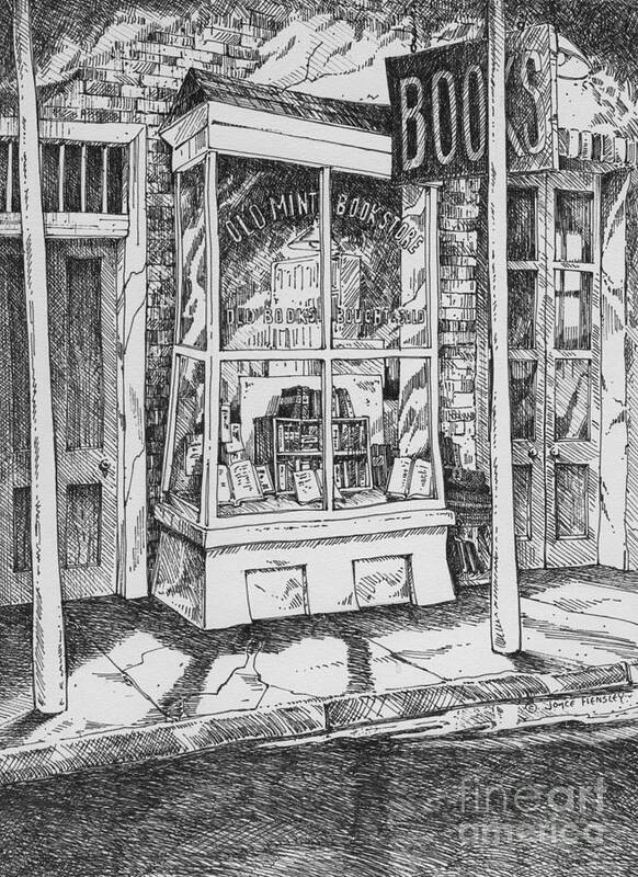 Royal Street Poster featuring the drawing Royal Street Bookstore by Joyce Hensley