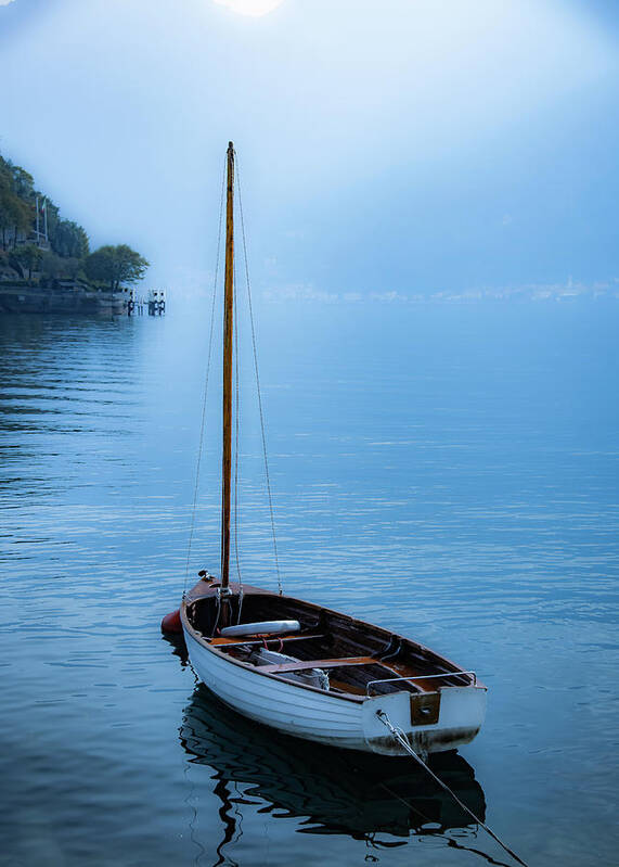 Bellagio Poster featuring the photograph Sailing Into the Mist by David Downs