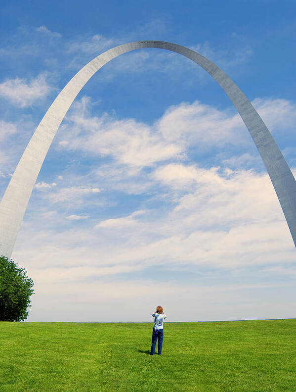 St Louis Arch Photo Poster featuring the photograph Saint Louis Arch Missouri Vertical by Bob Pardue