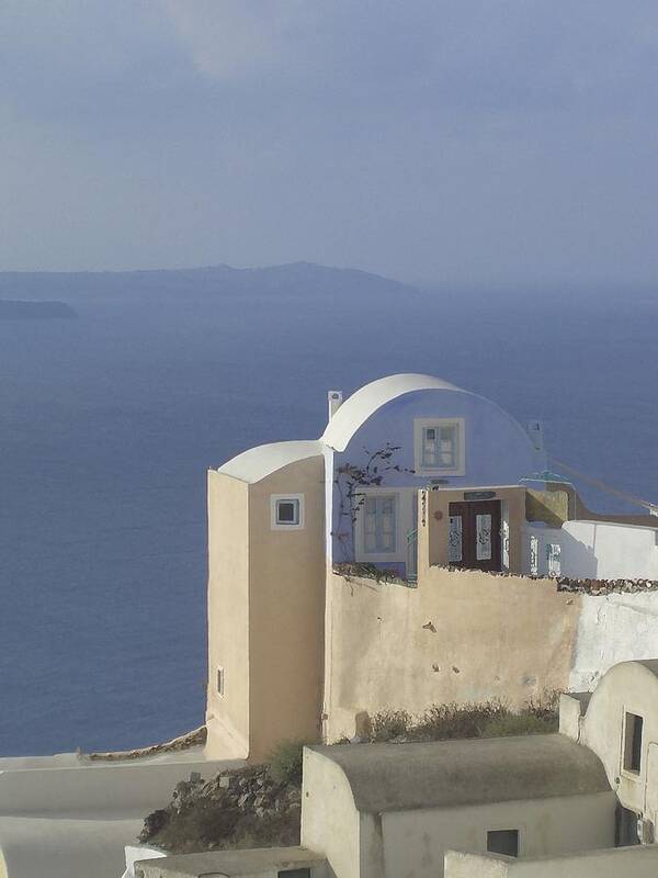 Greece Poster featuring the photograph Santorini Detail by Lin Grosvenor