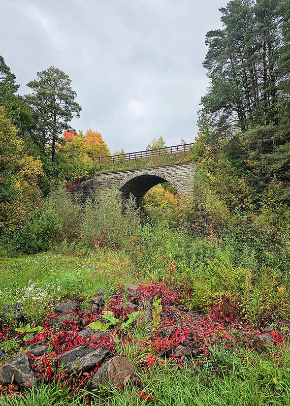 Keystone Arched Bridge Poster featuring the photograph Scenic View of a Keyston Bridge by Sandra J's