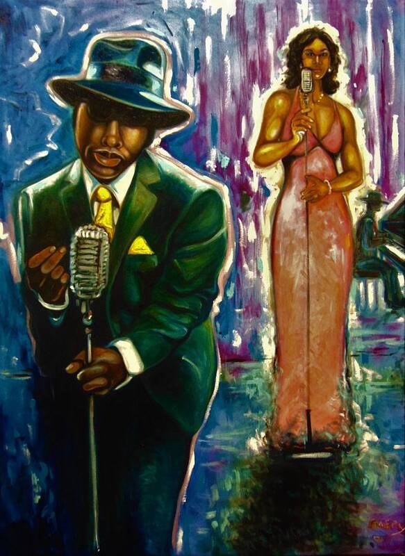  Black Music Art Poster featuring the painting Sing That Song by Emery Franklin