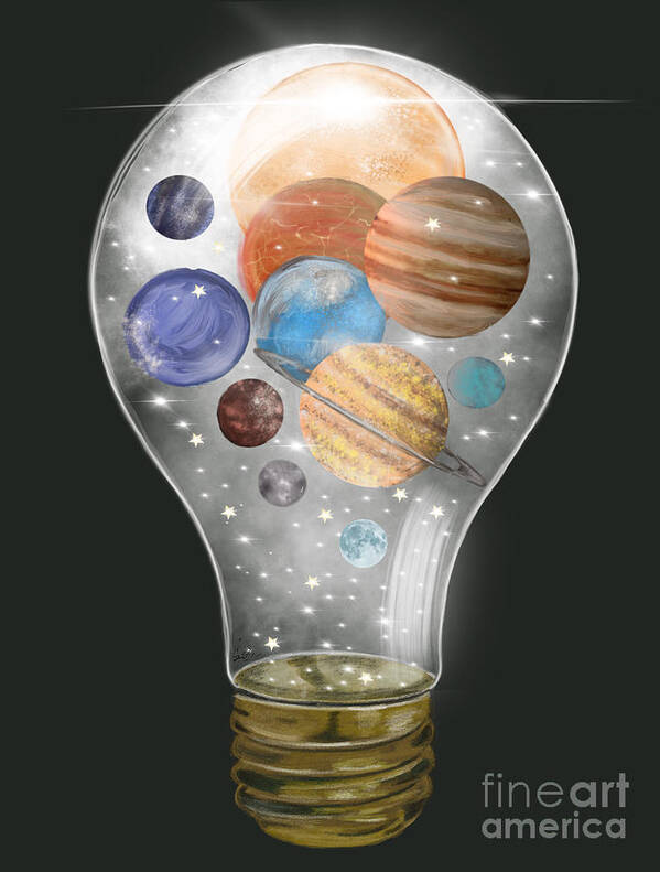 Solar System Poster featuring the painting Solar Power by Bri Buckley