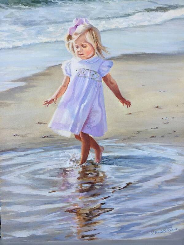 Beach Poster featuring the painting Splish, Splash by Judy Rixom