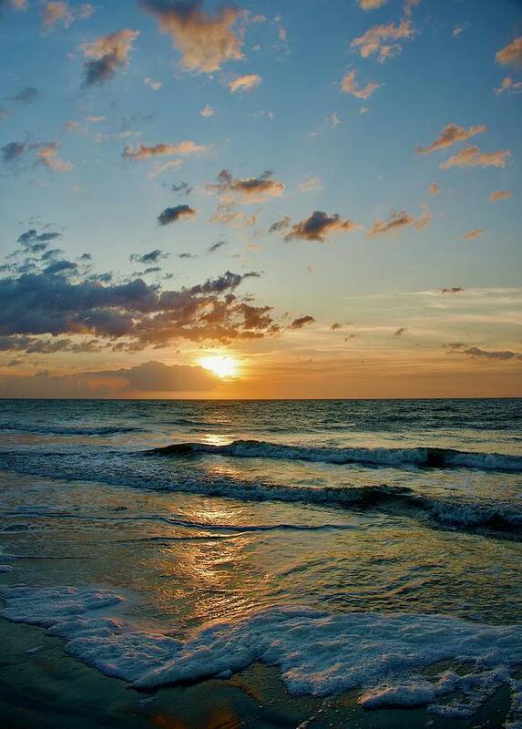 Hilton Head Island Poster featuring the photograph Sunrise Reflections On The Beach by Dennis Schmidt
