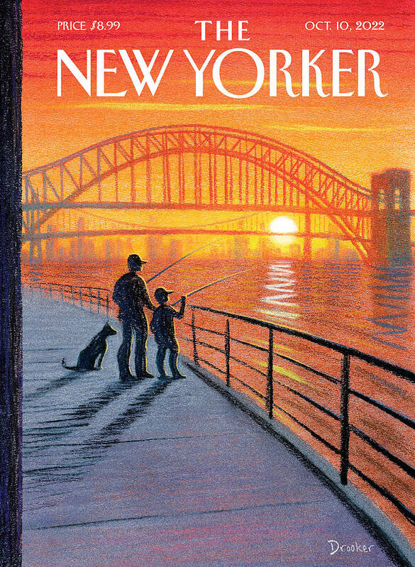Nyc Poster featuring the painting Sunset Catch by Eric Drooker