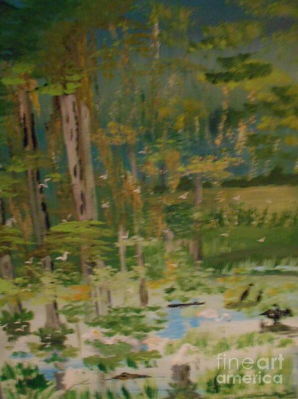 Landscape Poster featuring the painting Swamp Heaven Painting # 379 by Donald Northup
