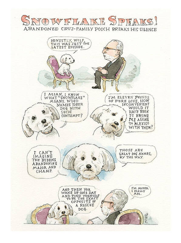 Ted Cruz's Dog Dishes Poster featuring the painting Ted Cruz's Dog Dishes by Barry Blitt