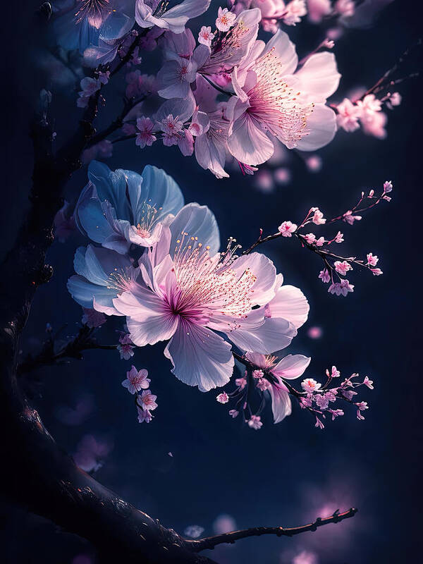 The Ephemeral Beauty of Cherry Blossoms Poster by Ashira Creations - Fine  Art America