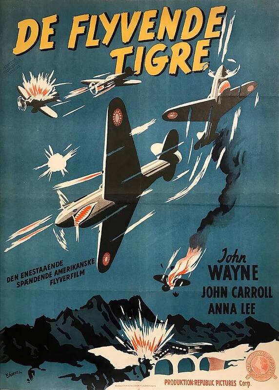 The Flying Tigers\'\', 1942 - Art Fine - Poster World by America by Kurt Posters art Wenzel Movie