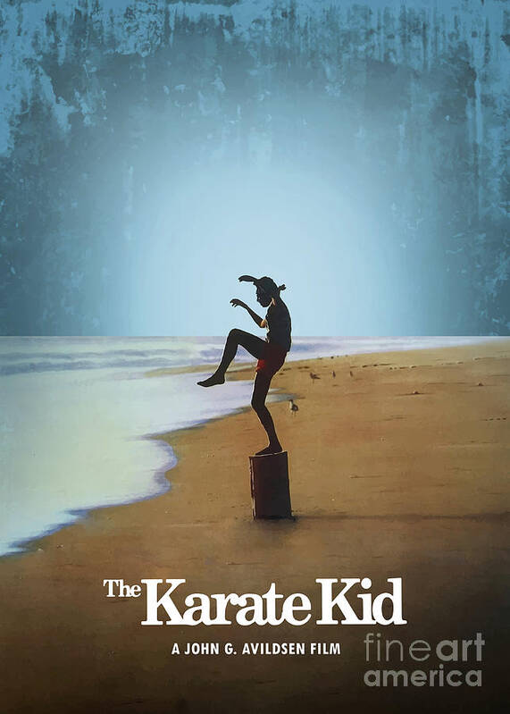 Movie Poster Poster featuring the digital art The Karate Kid by Bo Kev