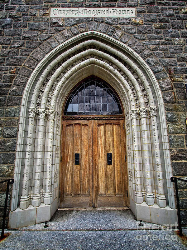 Gothic Poster featuring the photograph The Parish House Doors by Mark Miller