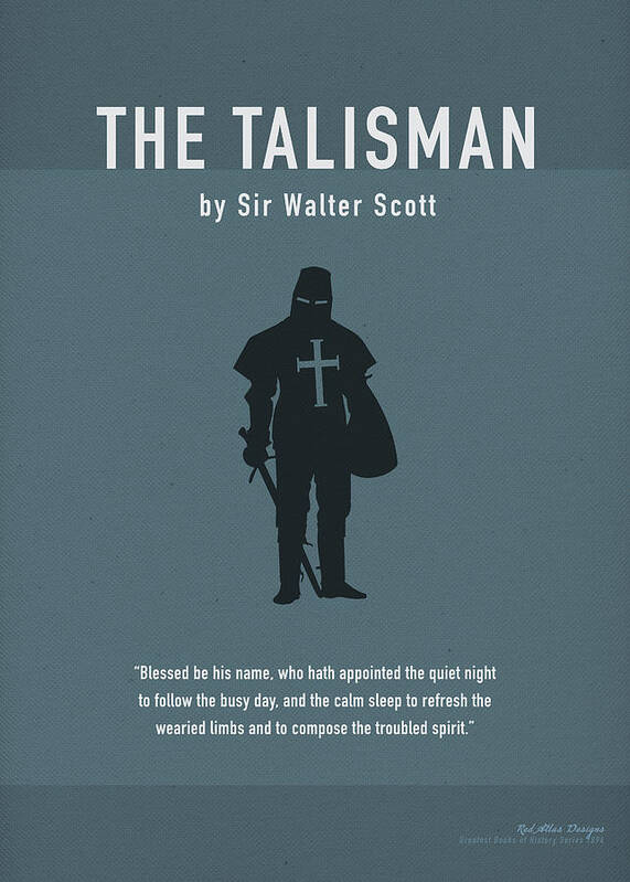 The Talisman Poster featuring the mixed media The Talisman by Sir Walter Scott Greatest Books Literature Minimalist Series No 1894 by Design Turnpike