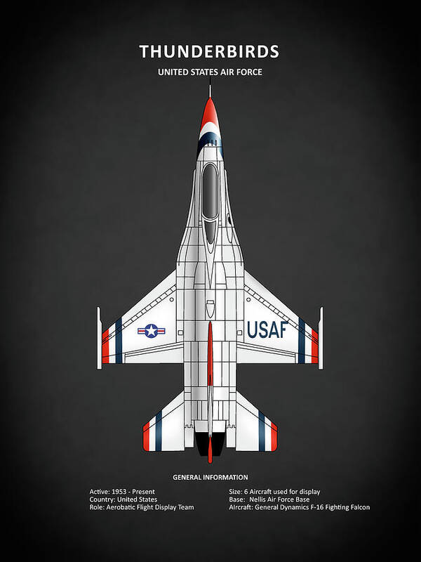 Usaf Thunderbirds Poster featuring the photograph The USAF Thunderbirds by Mark Rogan