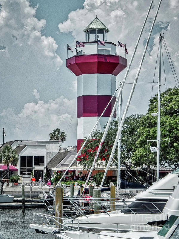 Harbour Town Lighthouse Poster featuring the photograph Tranquility by Harbour Town Lighthouse by Amy Dundon