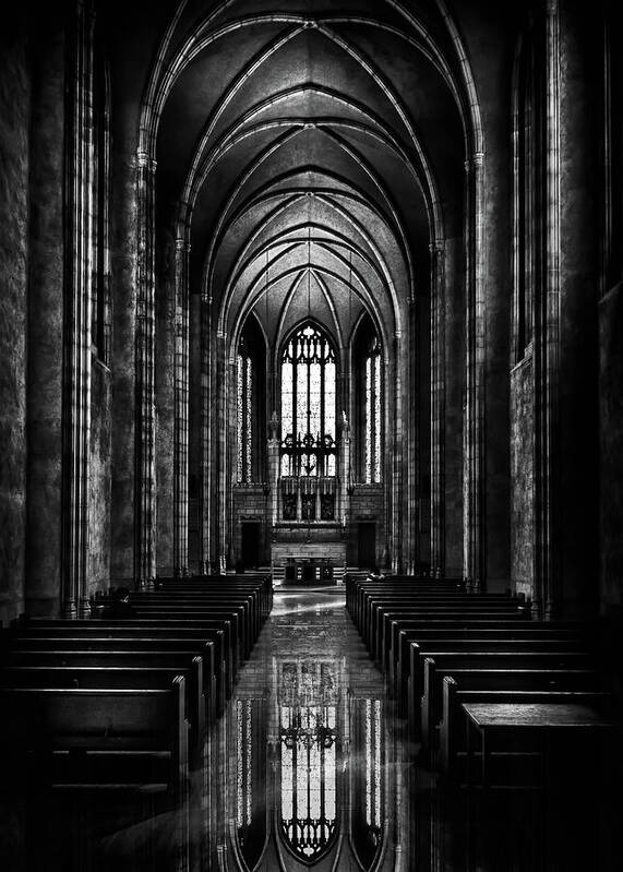 Toronto Poster featuring the photograph Trinity College Chapel Reflection by Brian Carson