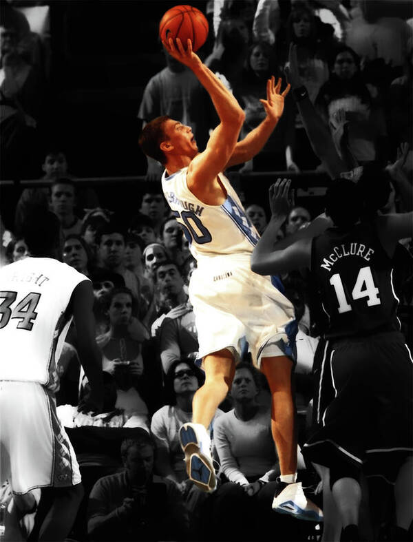 Tyler Hansbrough Poster featuring the mixed media Tyler Hansbrough by Brian Reaves