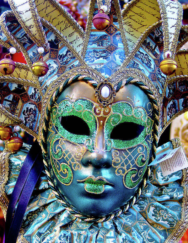 Venice Italy Mask Venetian Poster featuring the photograph Venetian Mask - Venice, Italy by David Morehead