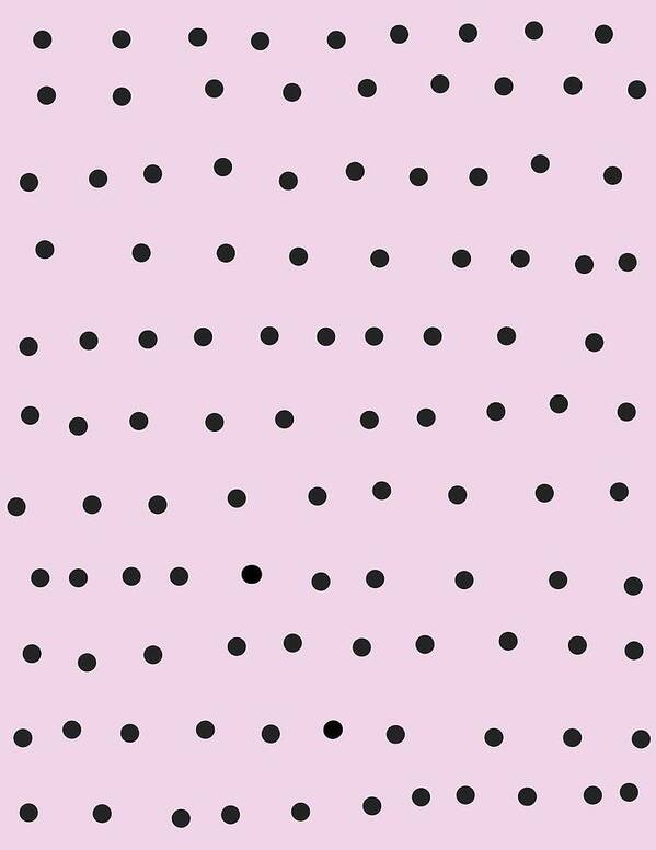 Pattern Poster featuring the digital art Whimsical Black Polka Dots On Pink by Ashley Rice