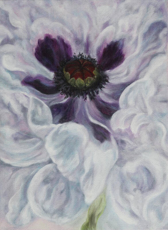 Art Poster featuring the painting White Poppy by Tammy Pool