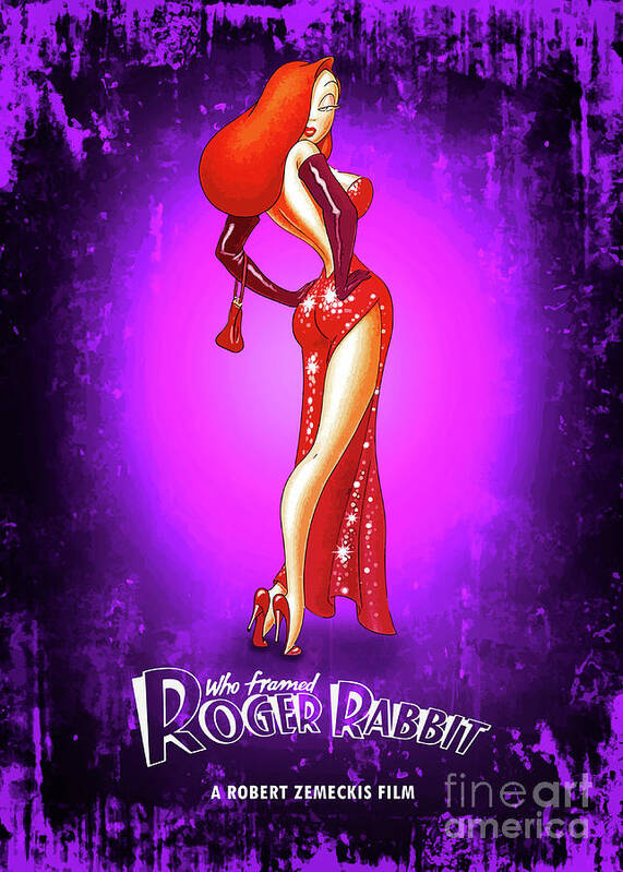 Movie Poster Poster featuring the digital art Who Framed Roger Rabbit by Bo Kev