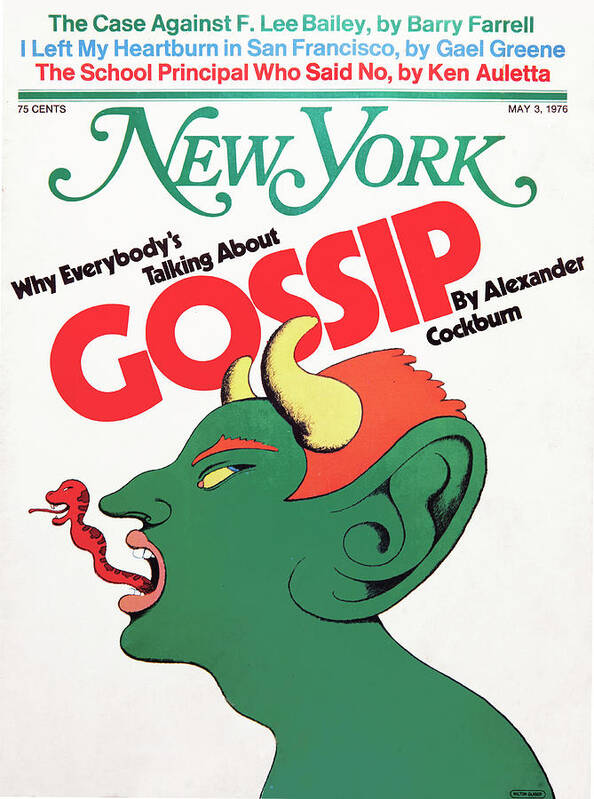 Milton Glaser Poster featuring the drawing Why Everybody's Talking About Gossip by Milton Glaser