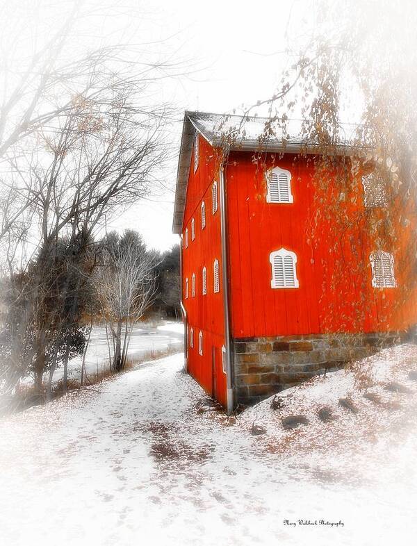 Barn Poster featuring the photograph Winter Ohio Barn by Mary Walchuck
