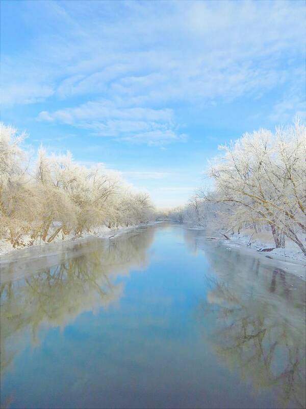 Rivers Poster featuring the photograph Winter on the Wapsipinicon by Lori Frisch