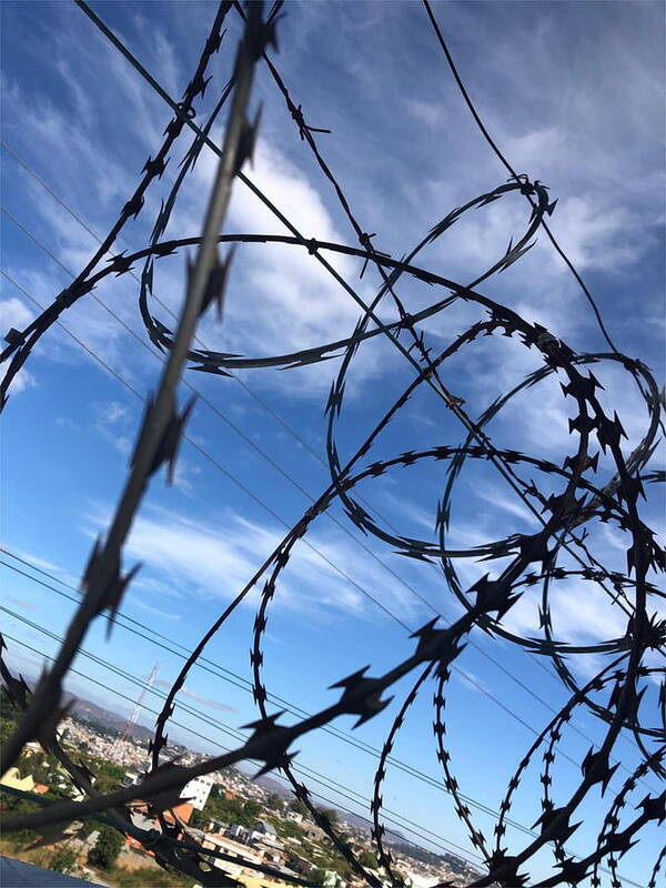 All Poster featuring the digital art Wire Fence at the Border KN57 by Art Inspirity