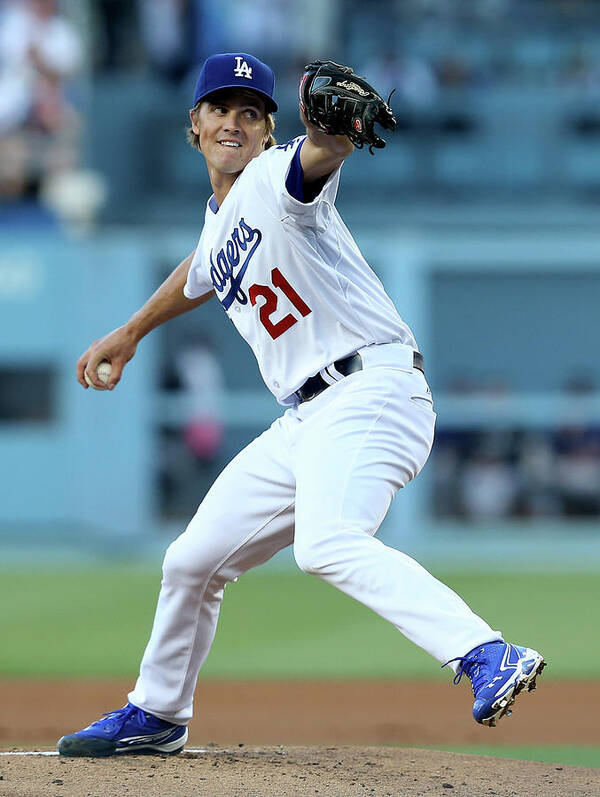 California Poster featuring the photograph Zack Greinke by Stephen Dunn