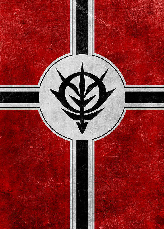 Zeon flag texture Poster by Andrea Gatti - Andrea Gatti