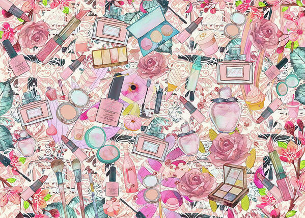 Makeup Poster featuring the digital art Makeup Sweeties by Claudia McKinney