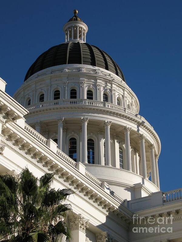 California Poster featuring the photograph California State Capitol Dome by James B Toy