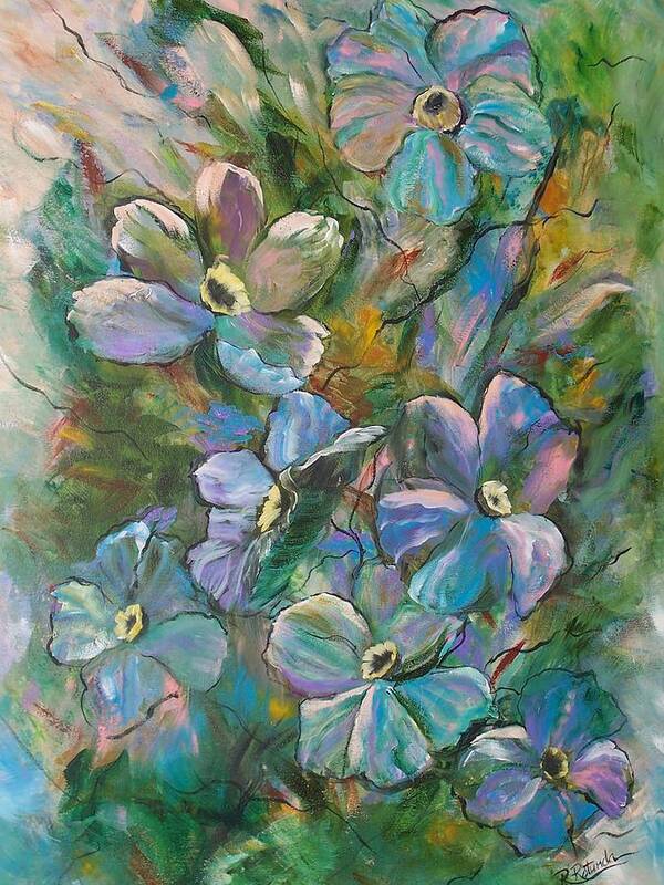 Flowers Poster featuring the painting Colorful Floral by Roberta Rotunda