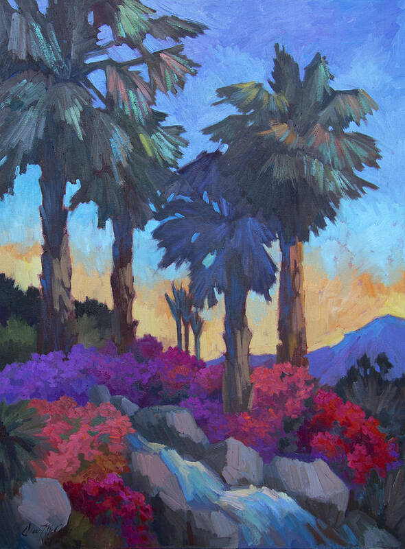 Palm Trees Poster featuring the painting Easter Morning by Diane McClary