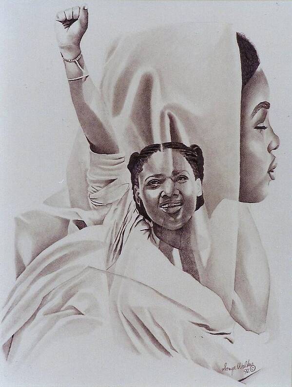 African American Art Poster featuring the drawing Revolutionary Spirit by Sonya Walker