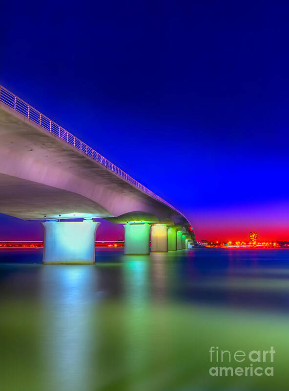 Ringling Bridge Poster featuring the photograph Ringling Bridge by Marvin Spates
