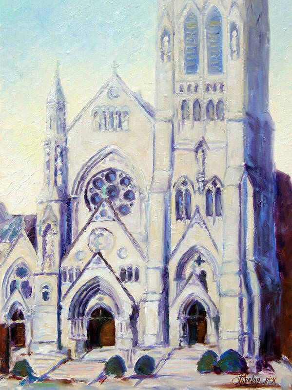 St.louis Poster featuring the painting Saint Francis Xaviere College Church - St.Louis by Irek Szelag
