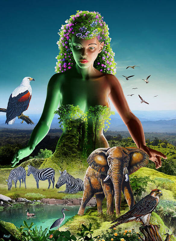 Lupita Poster featuring the digital art The Custodian by Anthony Mwangi
