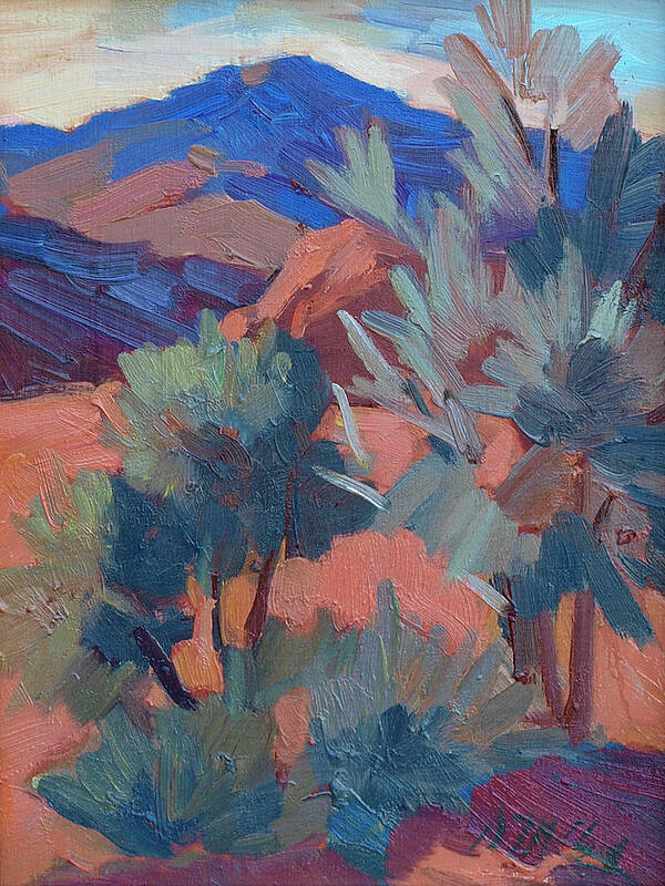 Afternoon Light Poster featuring the painting Afternoon Light - Santa Rosa Mountains by Diane McClary