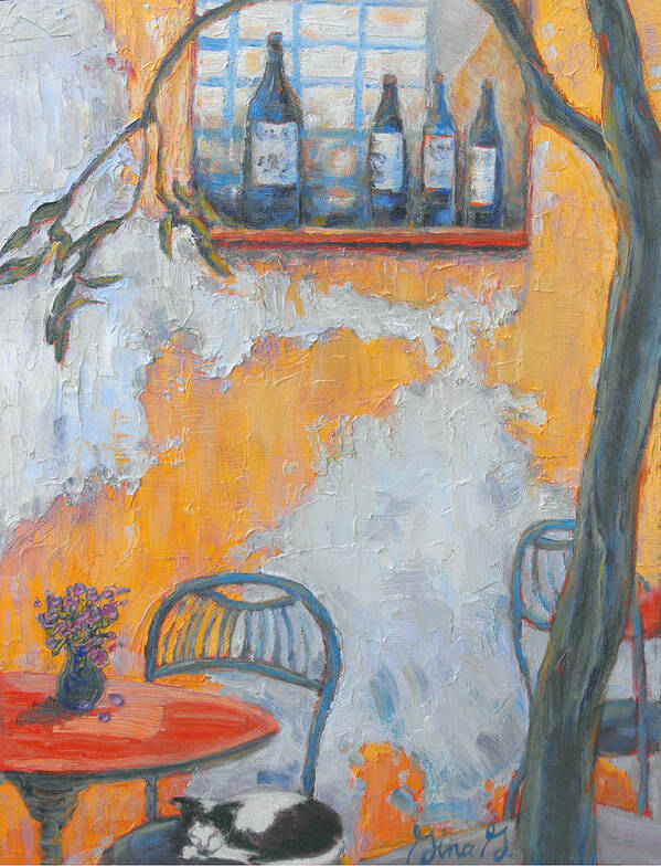 Italian Cafe Poster featuring the painting Cafe After Hours by Gina Grundemann