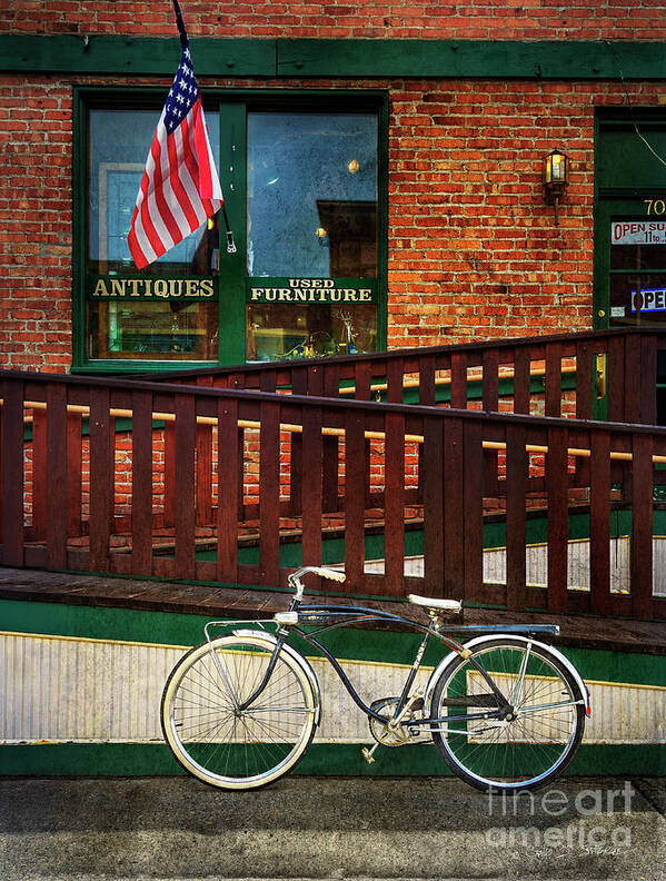 Bicycle Poster featuring the photograph Bozeman Antique Bicycle by Craig J Satterlee
