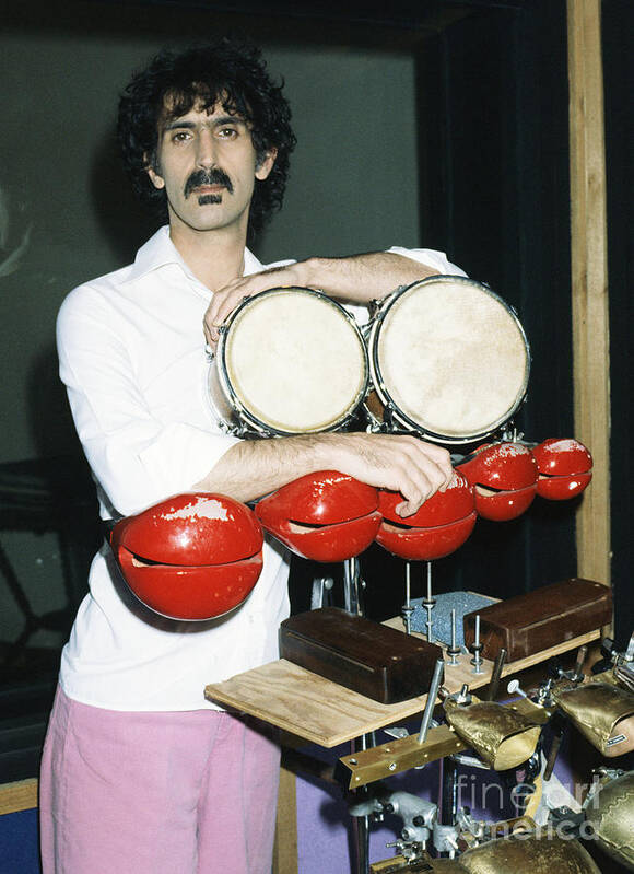 Frank Zappa Poster featuring the photograph Frank Zappa 1982 by Chris Walter
