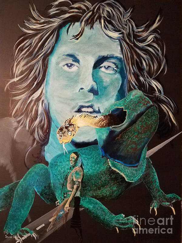 Jim Morrison Poster featuring the painting Jim Knew by Stuart Engel