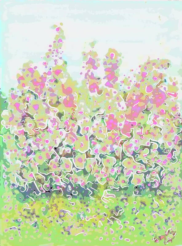 Abstract Flowers Poster featuring the painting Pink Abstract by Don Wright