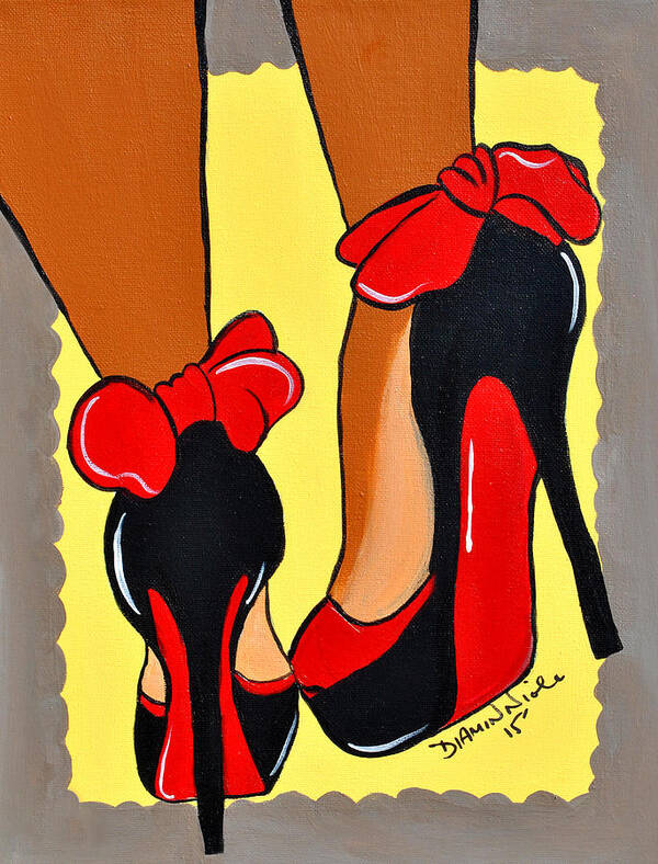 Shoes Poster featuring the painting Sole Mate by Diamin Nicole