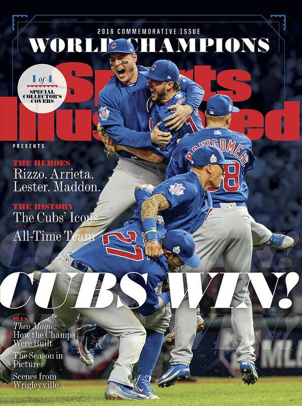 American League Baseball Poster featuring the photograph Chicago Cubs, 2016 World Series Champions Sports Illustrated Cover by Sports Illustrated